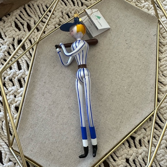 Soffieria De Carlini Baseball Player Ornament - New In Box With Tag - Picture 3 of 3